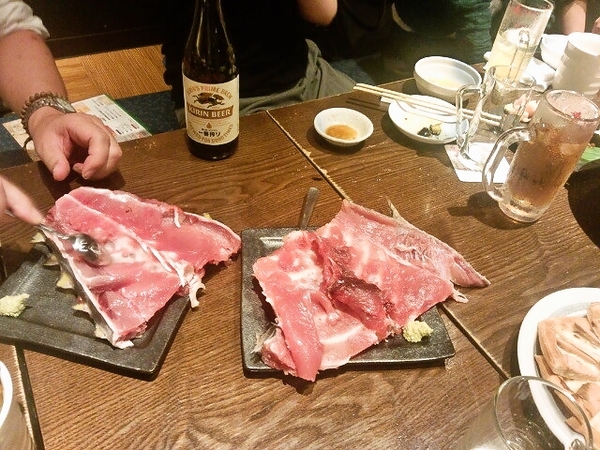 自分でこそぐ中落ち