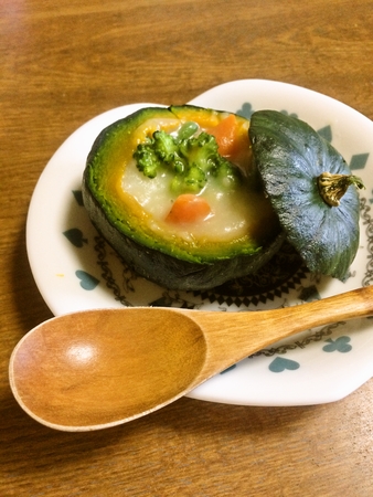 ✳︎かぼちゃカップのクリームシチュー。