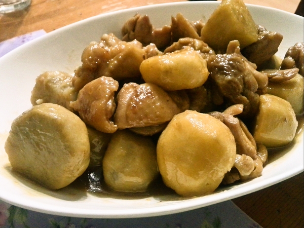 中華風里芋と鶏の甘辛炒め煮