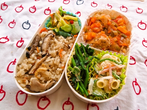 肉団子のトマト甘酢和え弁当