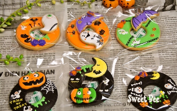 ハロウィン　アイシングクッキー　リース風に
