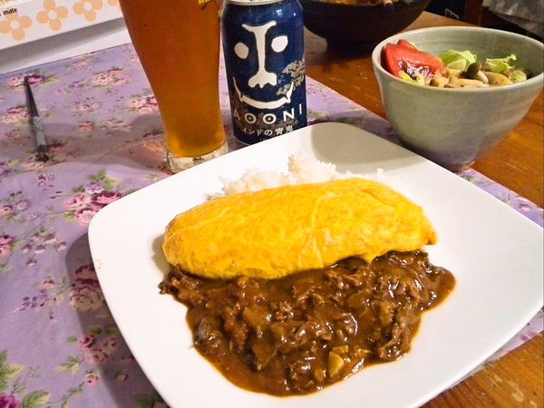 ビーフストロガノフ☆オムレツのせ