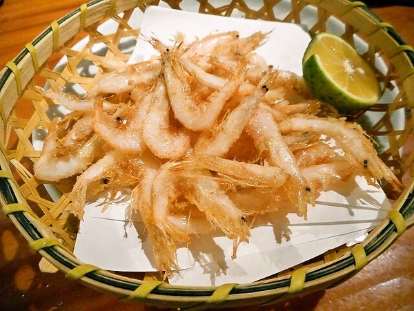 地元居酒屋の絶品「白海老からあげ」