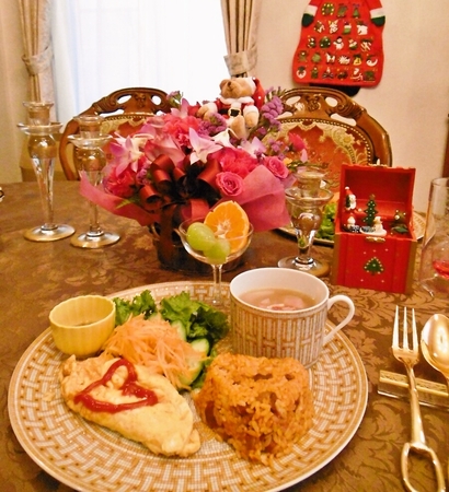 今日の朝食＠資生堂パーラーのチキンライスの素♪