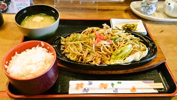 焼きそば定食＠丹波茶屋