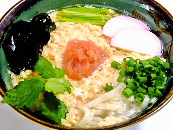 明太卵とじうどん