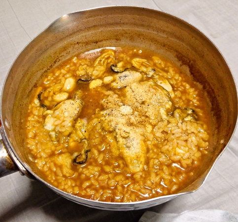 牡蠣＆カレー風味雑炊☆