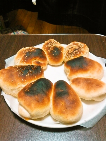 焼けました