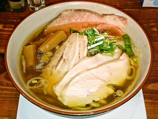 麺屋ソミーズ＠福知山駅前の「とりそば」１．５玉盛り