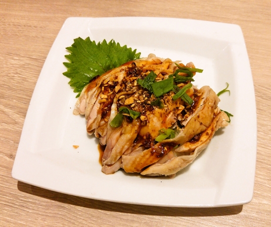 蒸し鶏の山椒ソース☆