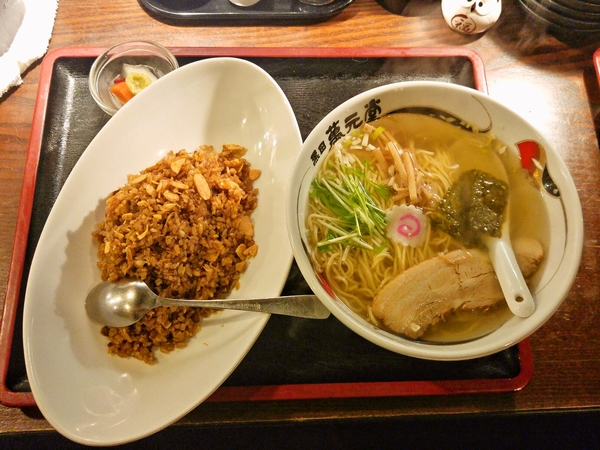 ガーリック炒飯と塩そば☆
