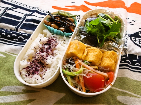 なすと鶏肉の揚げびたし弁当