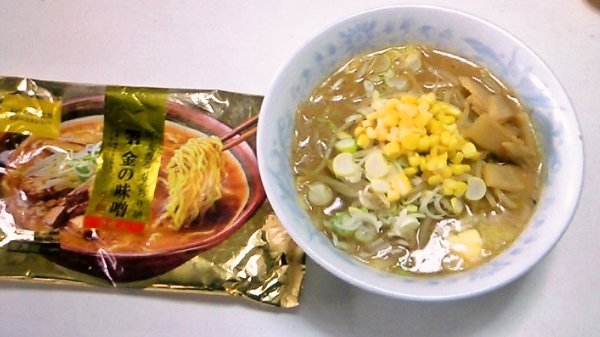 味噌バターコーンにしてみたよ。(≧∇≦)b