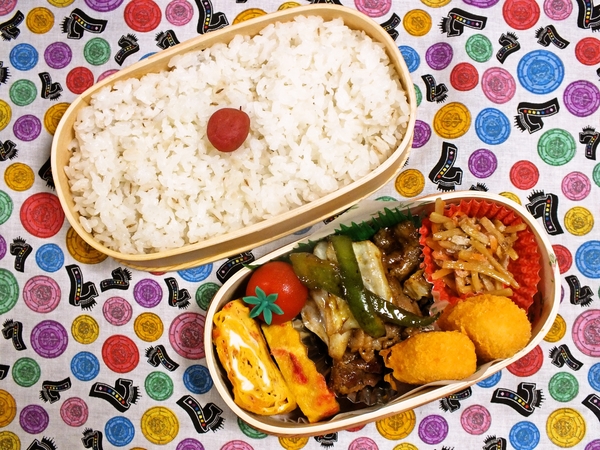 回鍋肉弁当1