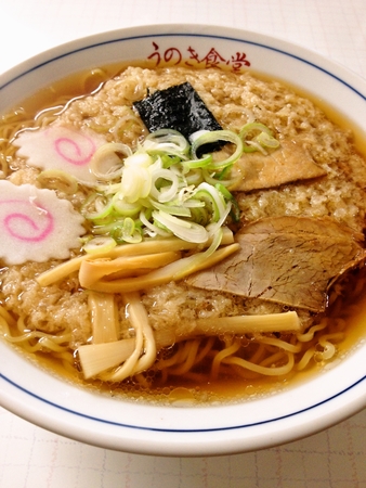 うのき食堂　天ぷら中華（大盛り）