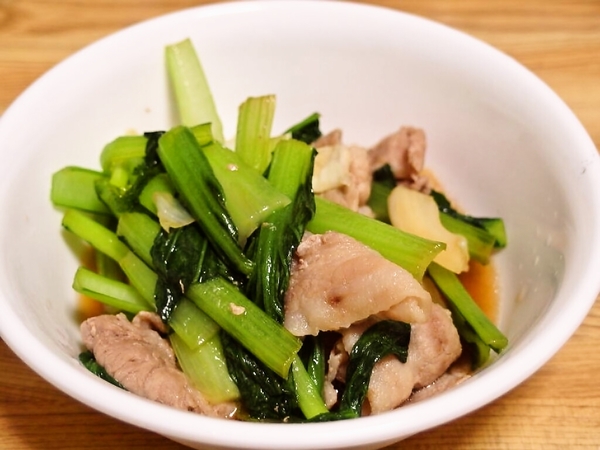 豚と小松菜の炒めもの
