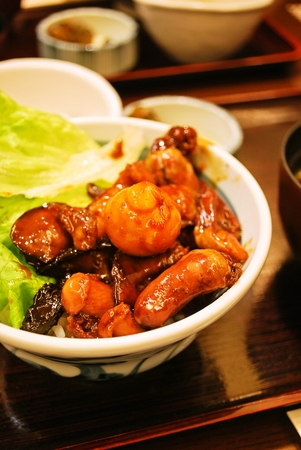 奥藤本店で鳥もつ丼！