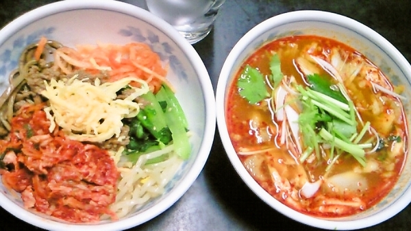 ビビンバ（小）＆カルビースープ激辛（小）