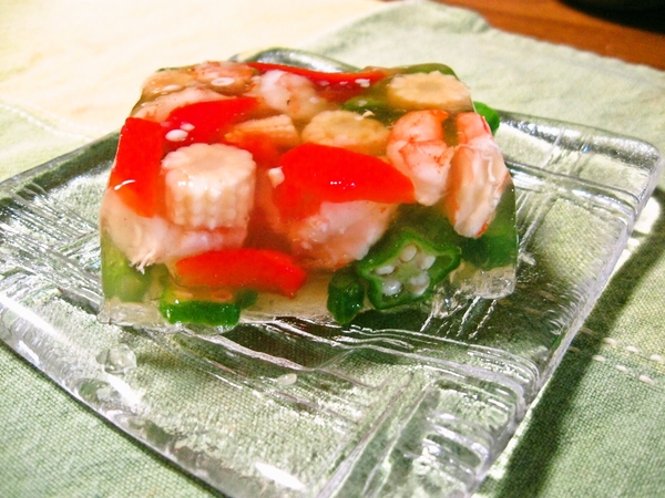 冷たくして美味しいゼリー寄せ♪