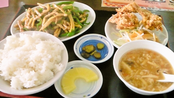 青椒肉絲ランチ　@600円