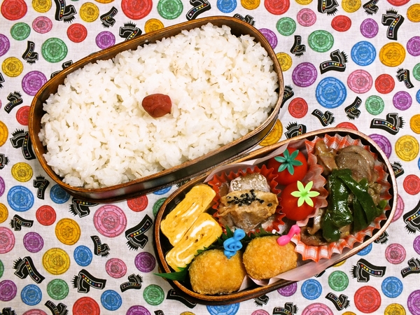 砂肝のレモンペッパー炒め弁当