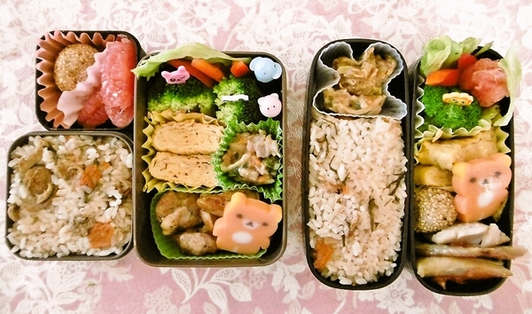 今日のお弁当＠ダイソーのどうぶつタレビンが可愛い♪