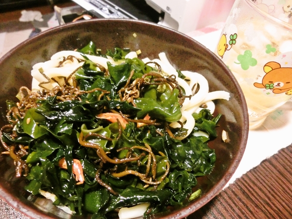 海藻サラダうどん