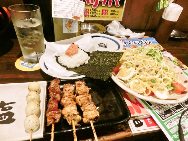 焼き鳥　備長扇屋で