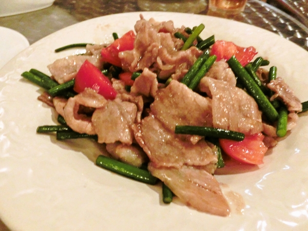 ニンニクの芽と豚肉炒め