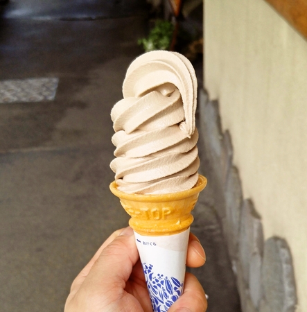 箱根湯本の珈琲牛乳ソフト☆