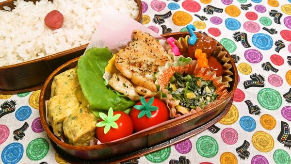 白身魚のバジルオイル焼き弁当