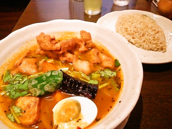 唐揚げホルモンスープカレー♪