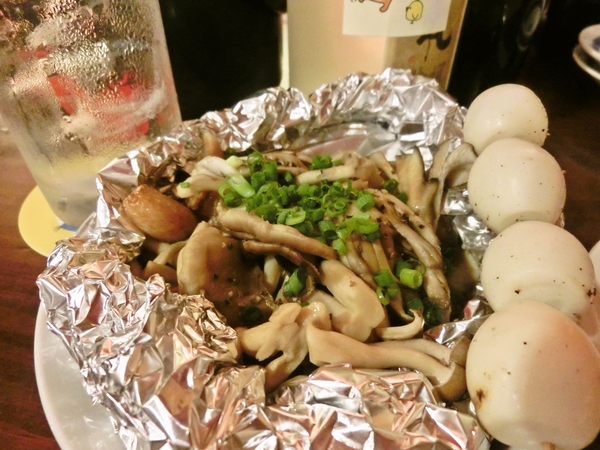 シメジとマイタケのガーリック焼き