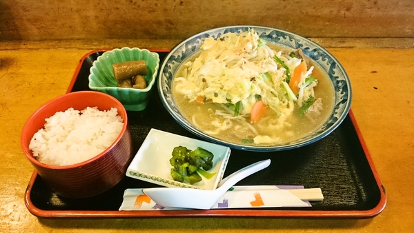 丹波茶屋＠福知山駅前の「黄ぃラーメン定食」（７１０円）
