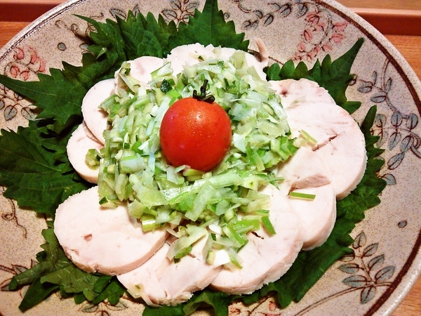 鶏ハムねぎゆずゴマ油