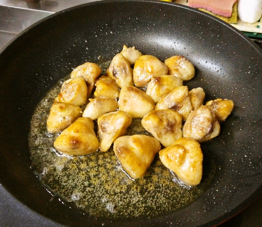 フライパンでぼんじり☆