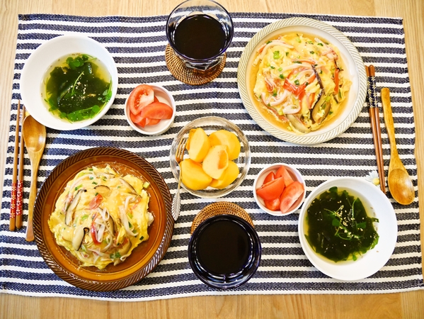 玄米天津飯