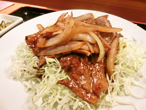 牛カルビ焼き肉のランチ