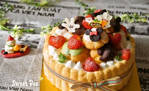 ミッキーミニーのクリスマスケーキ