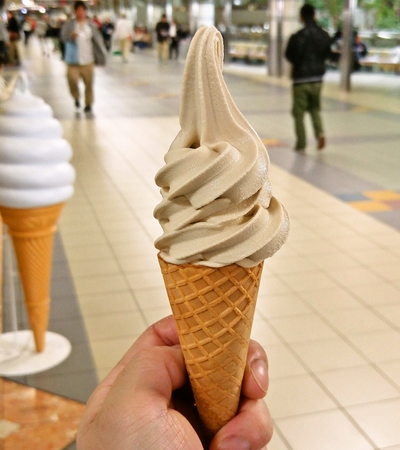 中山競馬場のモカソフトクリーム☆