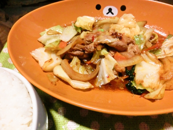真夜中の野菜炒め