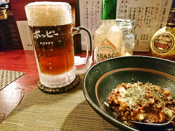 ホッピーとチリコンカルネ