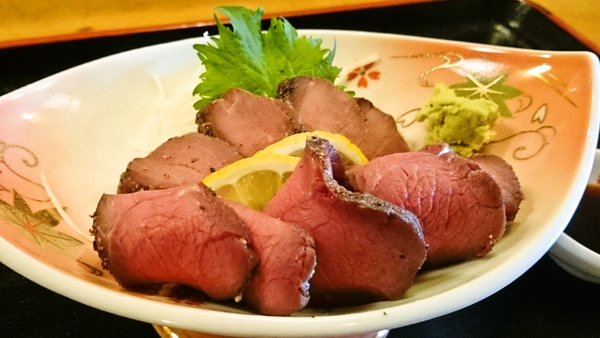 丹波茶屋＠福知山駅前の「鹿のお刺身風（コンフィ）」