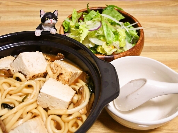 焼き豆腐とうどんを追加