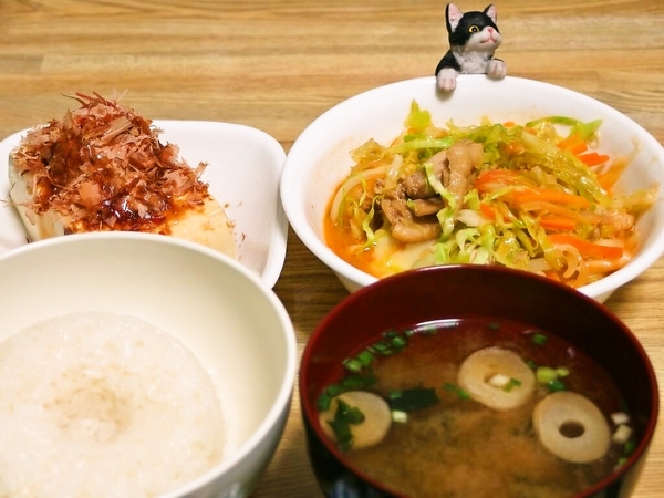 チーズタッカルビ風肉野菜炒め