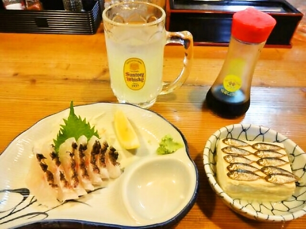 沖縄の居酒屋にて