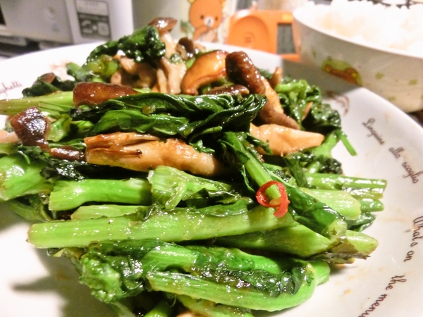 のらぼう菜の炒め物