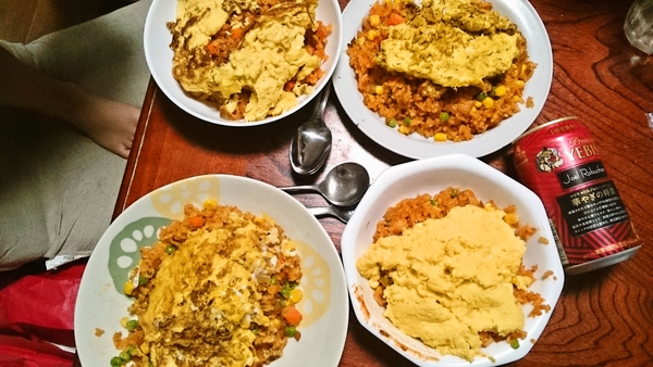中学生が作ったオムライス