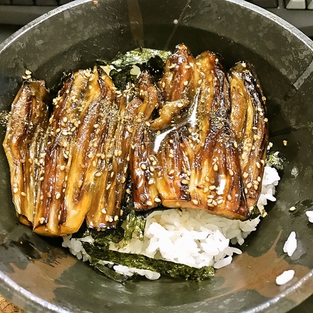 うなぎ風なす丼