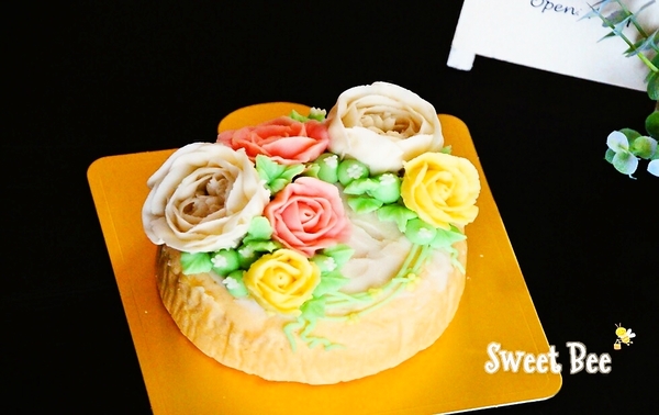 あんこのフラワーケーキ